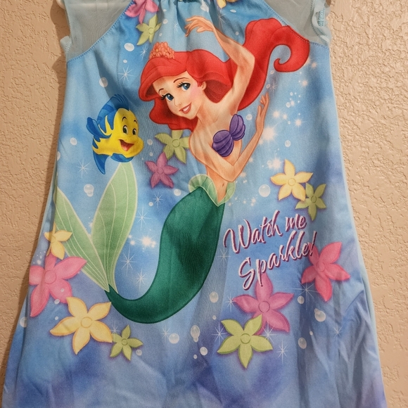 Disney Ariel Little Mermaid Nightgown Pajama Size 3T - Picture 2 of 6